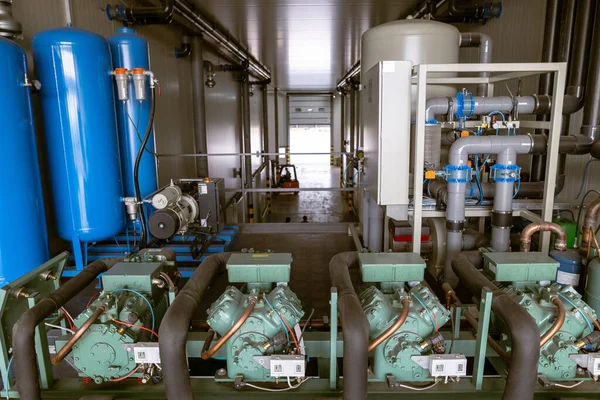 Generador Nitrógeno Adsorción Oscilación Presión Reduzca Nivel Oxígeno Almacén Frío — Foto de Stock