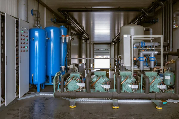 Pressure Swing Adsorption Nitrogen Generator Lower Level Oxygen Cold Store — 图库照片