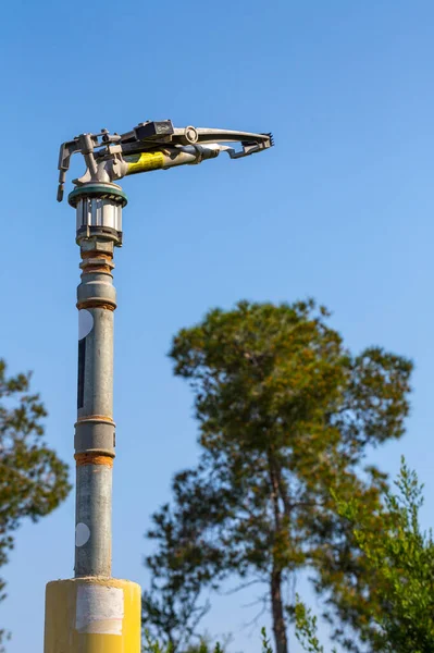 Tűzoltó Készülék Beépített Fúvókaszeleppel Erdő Vagy Parkzöld Gyúlékony Ültetvények Tűzvédelmi — Stock Fotó