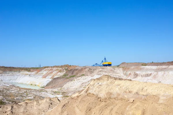 Quarry Extraction Porcelain Clay Kaolin Quartz Sand Open Pit Mine — Stock Photo, Image