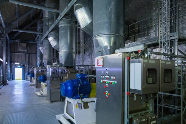Sistemas Apoyo Microclimático Gran Emplazamiento Industrial Entradas Salidas Tuberías Aire — Foto de Stock