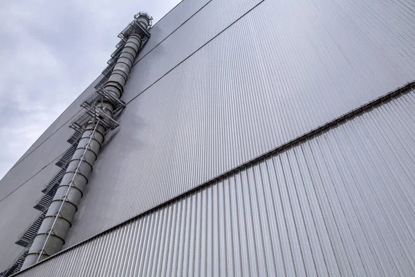 Equipo Técnico Sistemas Soporte Microclimático Enorme Escape Tubería Aire —  Fotos de Stock