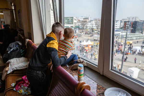 Львов Украина Марта 2022 Года Гуманитарная Катастрофа Время Войны Украине — стоковое фото