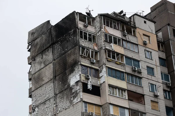Kyiv Ukraine Apr 2022 Ταράτσα Και Διαμερίσματα Μιας Πολυκατοικίας Στο — Φωτογραφία Αρχείου