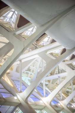VALENCIA, SPAIN - NOV 18, 2021: L'Hemisferic and Science Museum Principe Felipe in City of Arts and Sciences in The City of Arts and Sciences designed by Santiago Calatrava and Felix Candela
