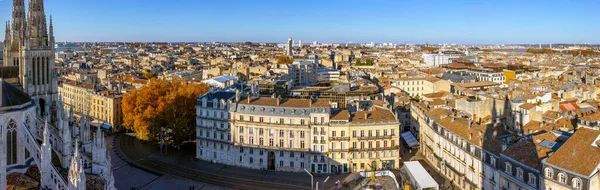 Stunning Panoramic Aerial Cityscape Pey Berland Tower Andrew Cathedral Beautiful — стокове фото