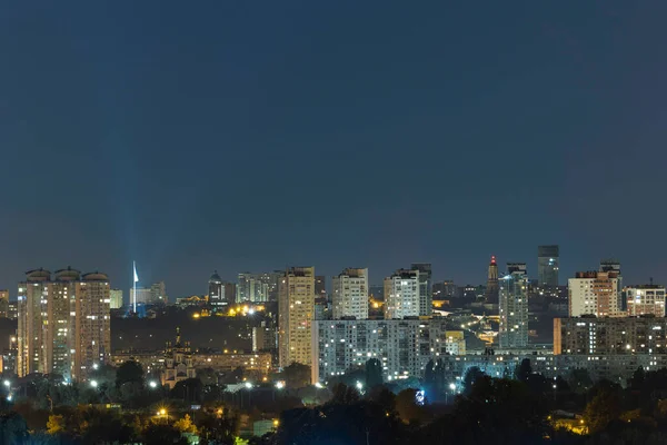 Night Cityscape Big City Awesome Bright Multi Colored Light Curfew — Stockfoto