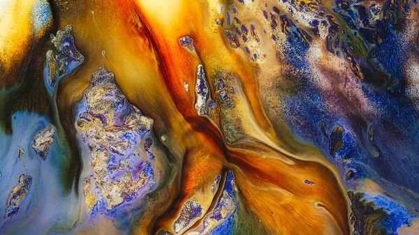 Mare astratto - ART. Lusso naturale. Lo stile comprende turbinii di marmo liquido. Una combinazione molto bella di vernice liquida e polvere d'oro. Sfondo ideale per la pubblicità di prodotti di lusso. — Foto Stock