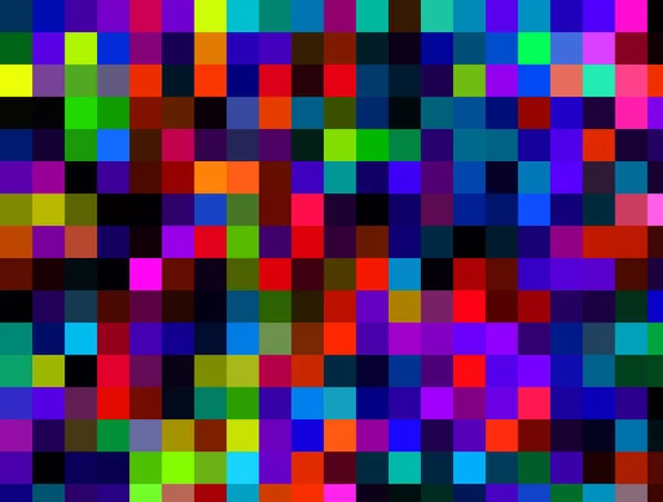 多色の正方形のピクセルのテクスチャ。3Dレンダリング — ストック写真