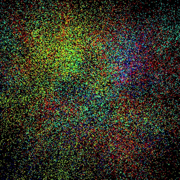 多くの小さな多色の円。粒子の蓄積。3Dレンダリング — ストック写真
