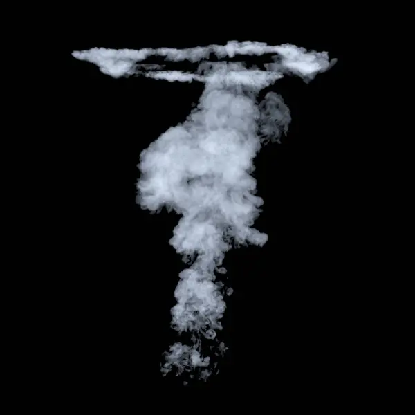 Weiße Aufsteigende Rauchwolken Auf Schwarzem Hintergrund Darstellung Stockbild