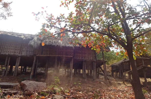 Huts Indian Rural Village — Stock Photo, Image