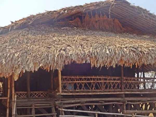 Huts Indian Rural Village — Stock Photo, Image