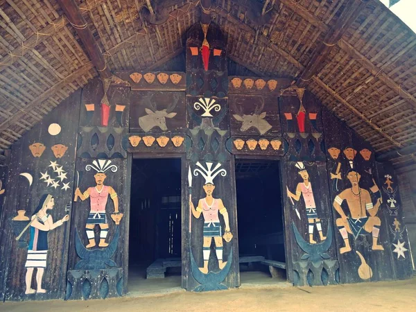 trible hut in the village