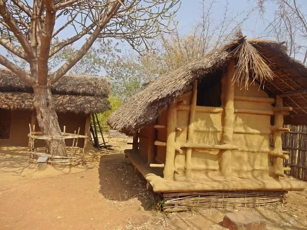 Huts Indian Rural Village — Stock Photo, Image