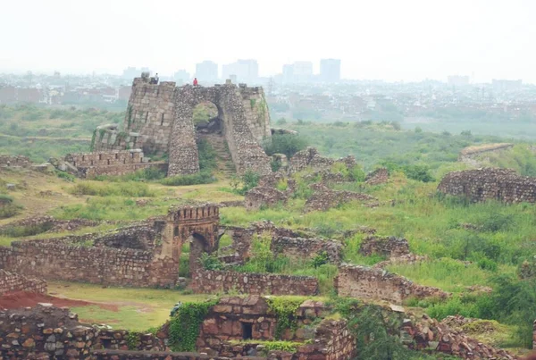 Ruïnes Van Tughlakabad Fort Delhi India — Stockfoto