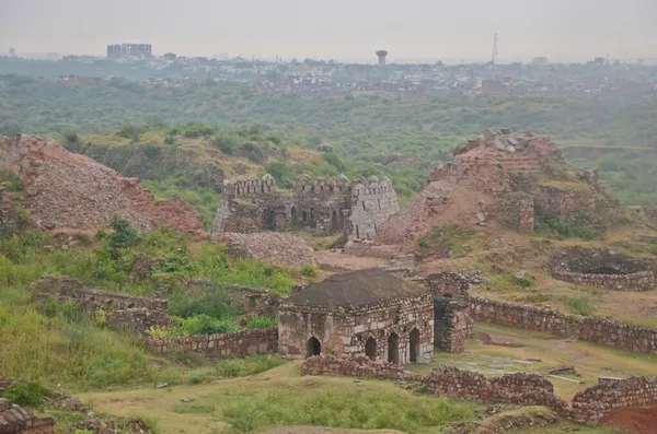 Tughlakabad Kalesi Delhi Hindistan Harabeleri — Stok fotoğraf