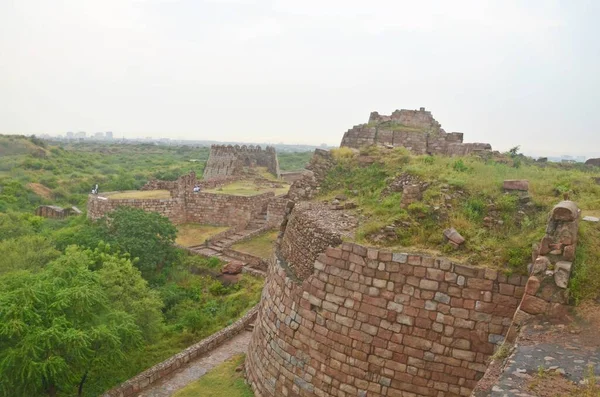 Ruïnes Van Tughlakabad Fort Delhi India — Stockfoto