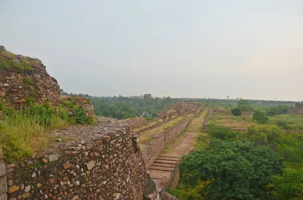 Ruinen Von Tughlakabad Fort Delhi Indien — Stockfoto