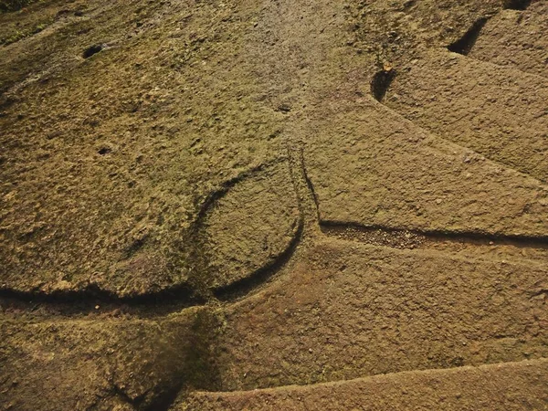 Carving Kanheri Buddhist Caves Mumbai Maharashtra — Stock Photo, Image