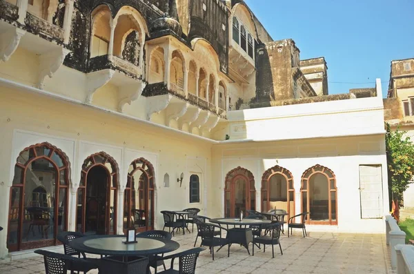 Vecchio Palazzo Artistico Haweli Della Città Mandawa Rajasthan India — Foto Stock