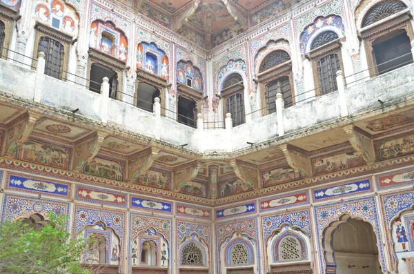 Övergiven Haveli Nawalgarh Rajasthan Indien — Stockfoto