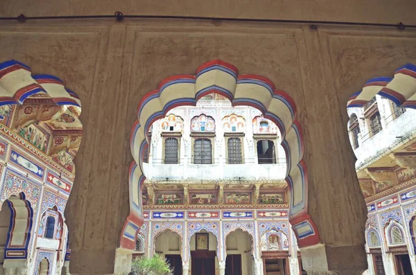 Εγκαταλελειμμένο Haveli Στο Nawalgarh Rajasthan Ινδία — Φωτογραφία Αρχείου