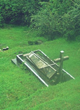 Himachal Pradesh Hindistan 'daki mezarlık.