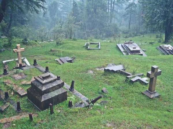 Cemitério Himachal Pradesh Índia — Fotografia de Stock