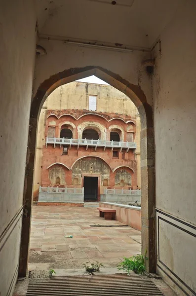 Exterior Bala Fort Palacio Alwar Rajasthan —  Fotos de Stock