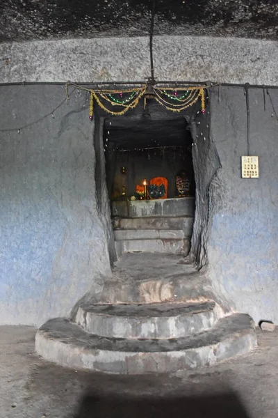 Esculpir Cavernas Carga Maharashtra Índia — Fotografia de Stock