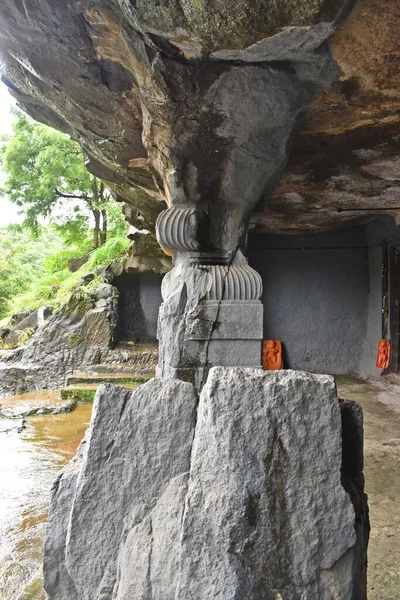 Esculpir Cavernas Carga Maharashtra Índia — Fotografia de Stock