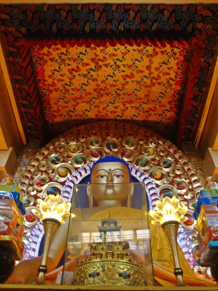 Statua Buddha Nel Tempio Himachal Pradesh — Foto Stock