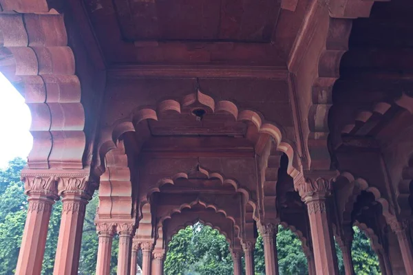 Edificio Era Mughal Dentro Del Sitio Patrimonio Humanidad Unesco Fuerte —  Fotos de Stock