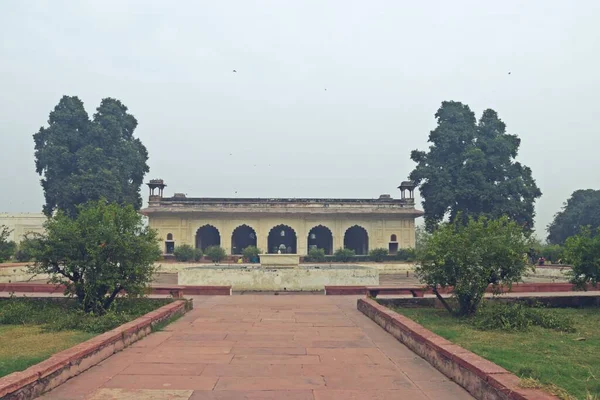 Budova Mughal Éry Uvnitř Unesco Světového Dědictví Červená Pevnost Staré — Stock fotografie