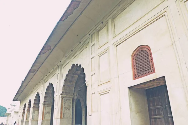 Bâtiment Ère Mughal Intérieur Site Patrimoine Mondial Unesco Fort Rouge — Photo