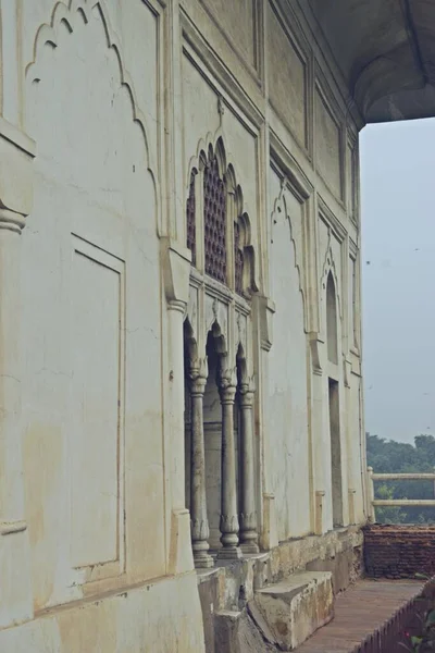 Mughal Era Budynku Wewnątrz Unesco Światowego Dziedzictwa Unesco Czerwony Fort — Zdjęcie stockowe