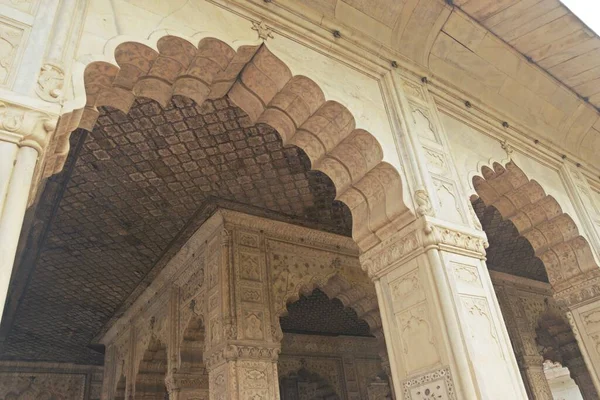 Mughal Tijdperk Gebouw Binnen Unesco Wereld Erfgoed Site Rode Fort — Stockfoto