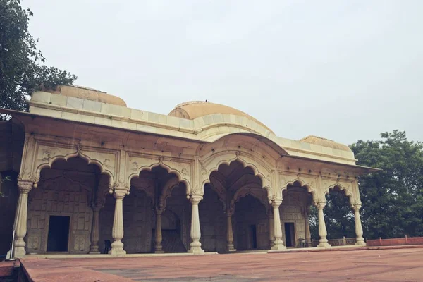 Construção Era Mughal Dentro Patrimônio Mundial Unesco Forte Vermelho Delhi — Fotografia de Stock
