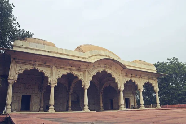 Edificio Epoca Mughal All Interno Del Patrimonio Mondiale Unesco Forte — Foto Stock