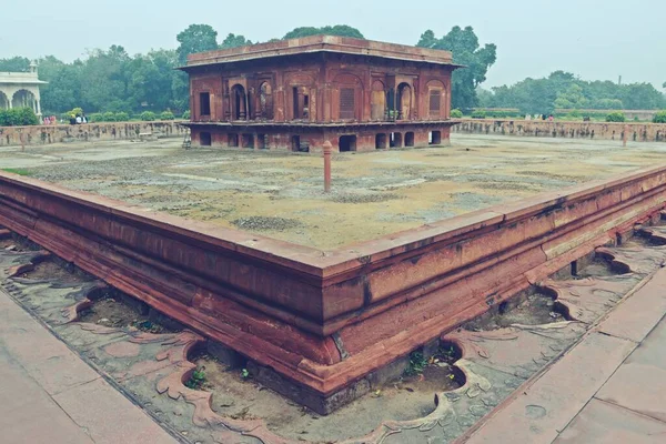 Water Body Bath Hosue Jal Mahal Red Fort Delhi Индия — стоковое фото