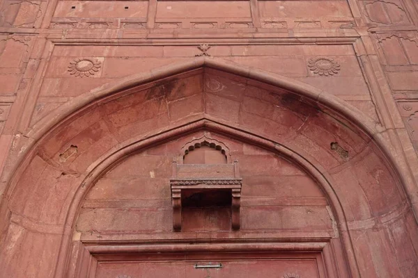 Ayrıntılı Çalışma Unesco Dünya Mirası Sahasında Kırmızı Kale Yeni Delhi — Stok fotoğraf