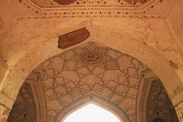 Detail Werk Unesco Wereld Erfgoed Site Rode Fort Nieuwe Delhi — Stockfoto