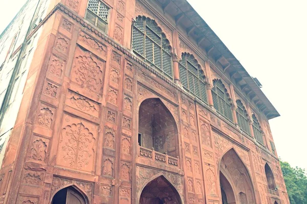 Edificio Era Mughal Dentro Del Sitio Patrimonio Humanidad Unesco Fuerte —  Fotos de Stock