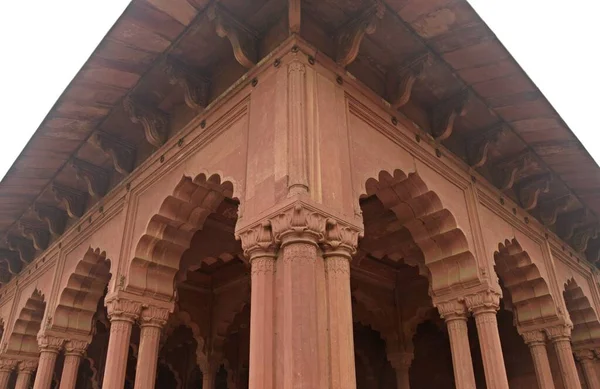 Construção Era Mughal Dentro Patrimônio Mundial Unesco Forte Vermelho Delhi — Fotografia de Stock