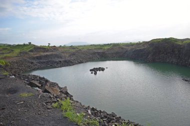 beautiful lake middle in the forest