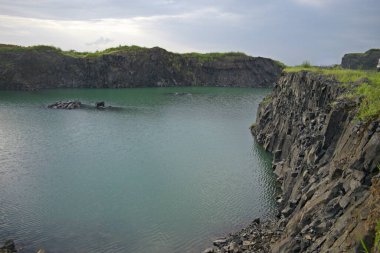 beautiful lake middle in the forest