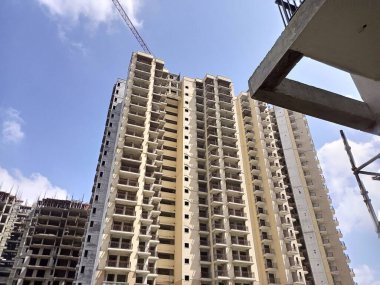 under construction high-rise building at new delhi