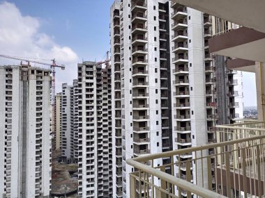 under construction high-rise building at new delhi