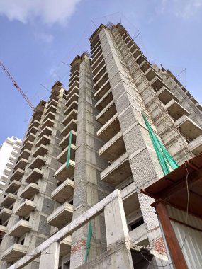 under construction high-rise building at new delhi